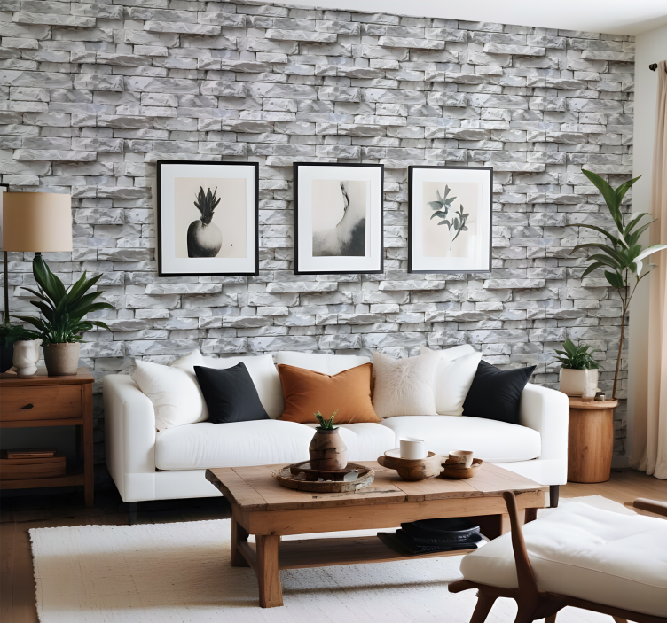 Elegant mønster sten tapet - TenStickers