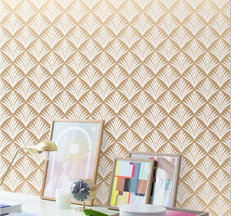 Elegante buede detaljer dekorativt tapet - TenStickers