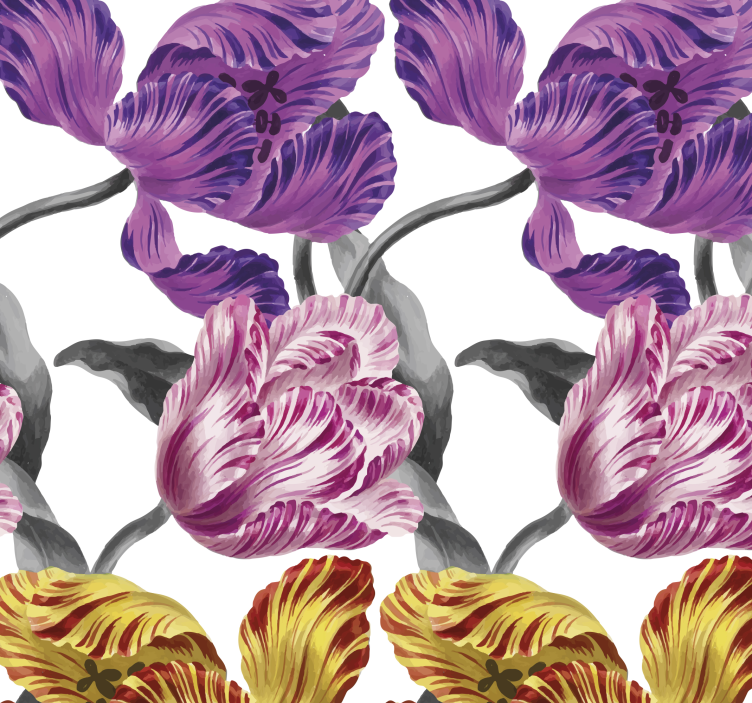 Elegante tulipaner blomster tapet - TenStickers