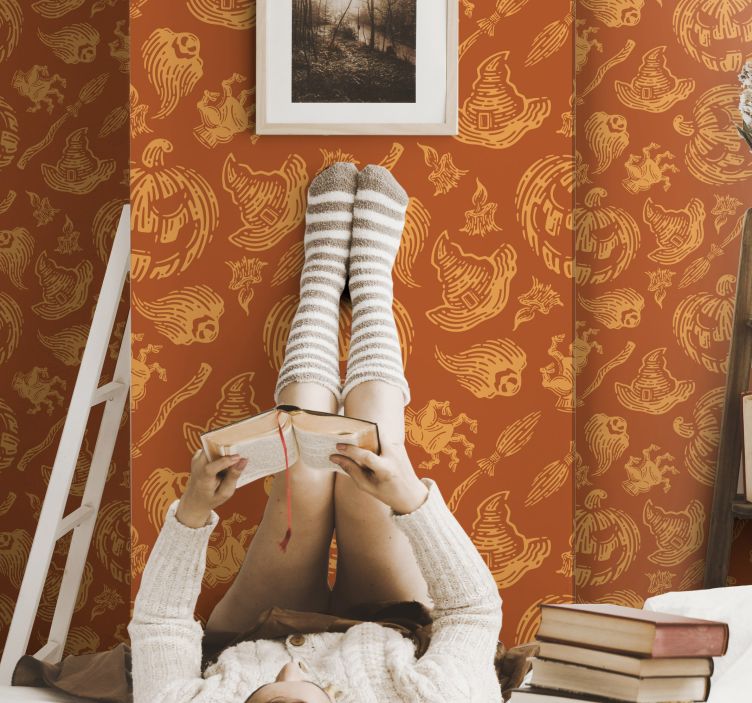 Festlige efterårsbilleder juletapet - TenStickers