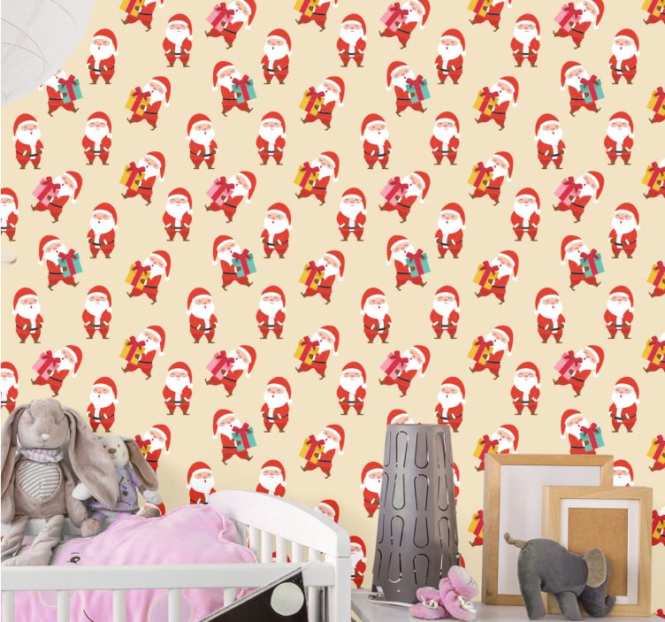 Festlige figurer juletapet - TenStickers