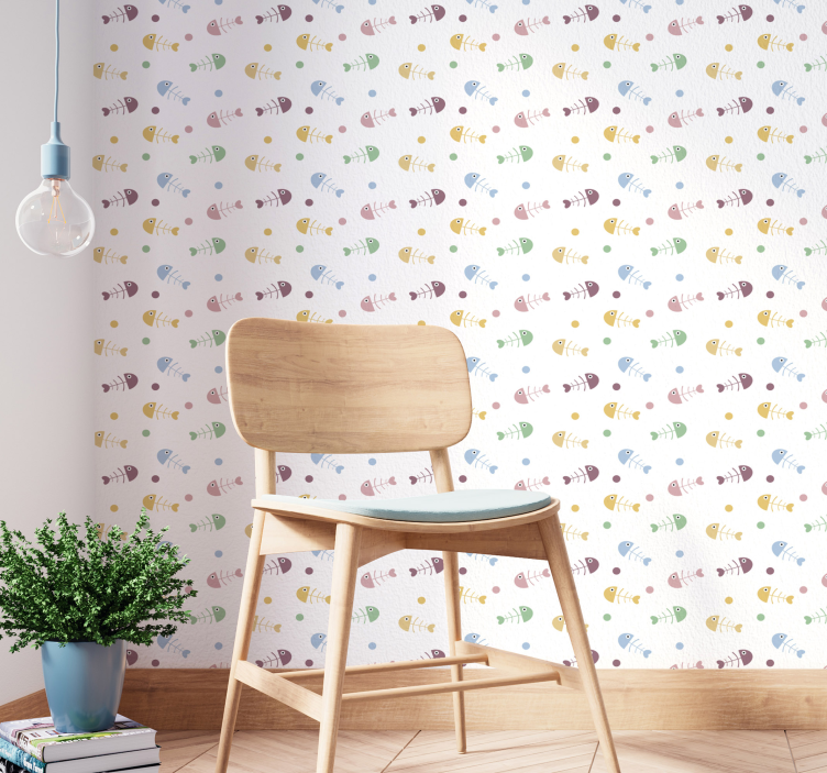 Fiskeben dyr tapet - TenStickers