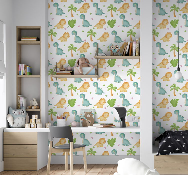 Forskellige dinosaurer og buske kid tapet - TenStickers