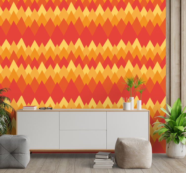 Geometrisk chevron geometrisk tapet - TenStickers