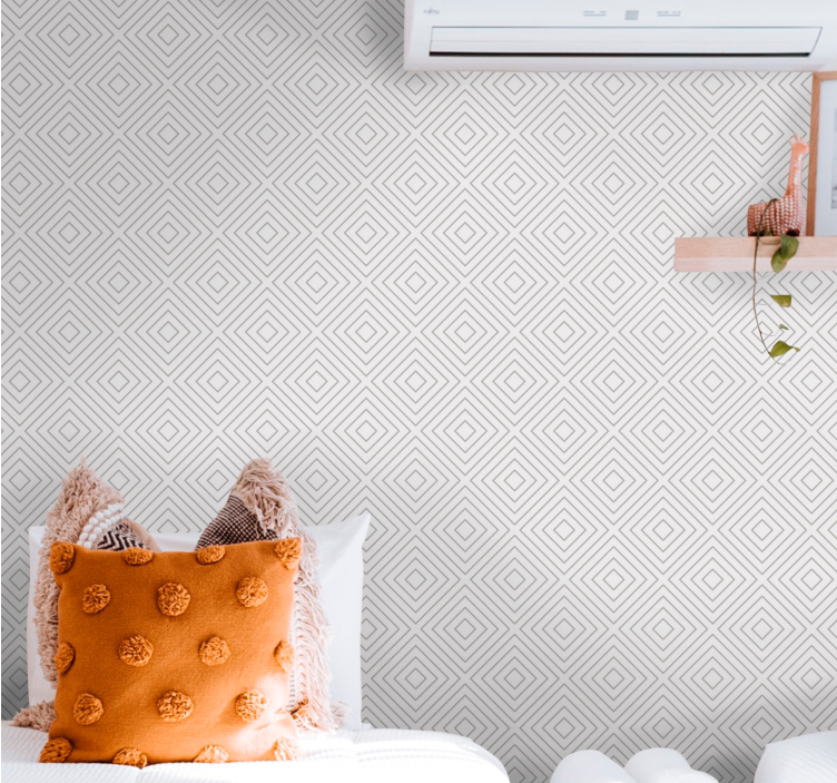 Geometrisk tapet diamantformet mønster - TenStickers