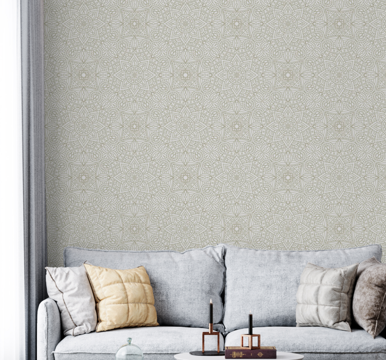 Geometriske mandalaer dekorativt tapet - TenStickers