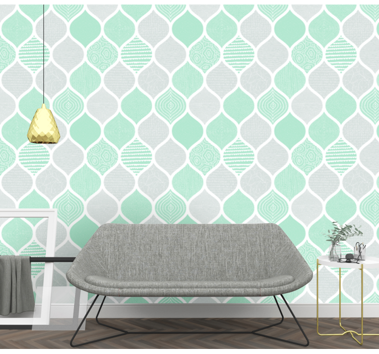 Geometriske tegninger og former moderne tapet - TenStickers