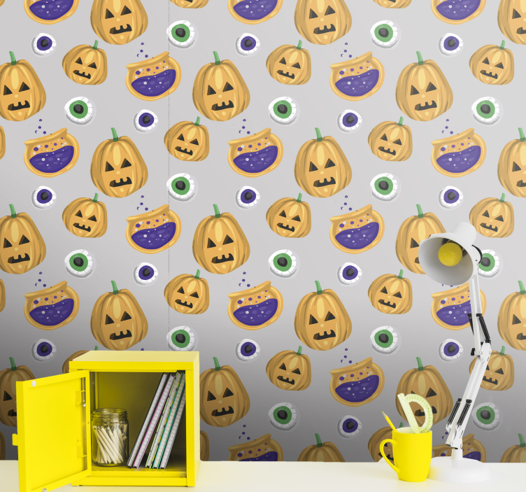 Græskar mønster halloween tapet - TenStickers