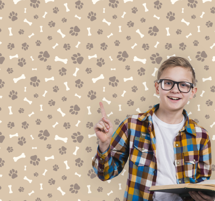 Hundes silhuetter tapet med hunde - TenStickers