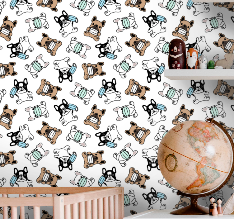 Hundeskatere tapet med hunde - TenStickers