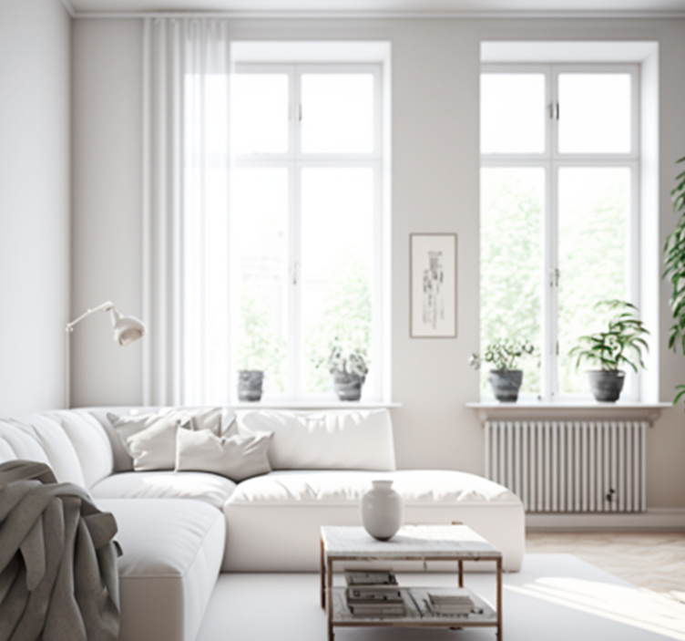 Hvid hvid tapet - TenStickers