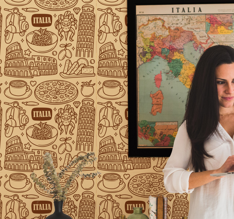 Italienske ikoner by tapet - TenStickers