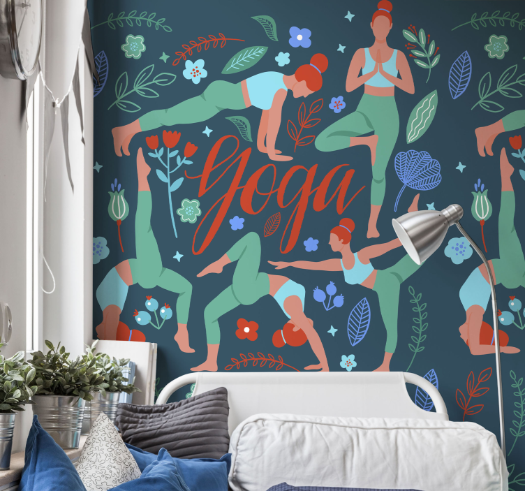 Kvinde laver yoga teenager tapet - TenStickers