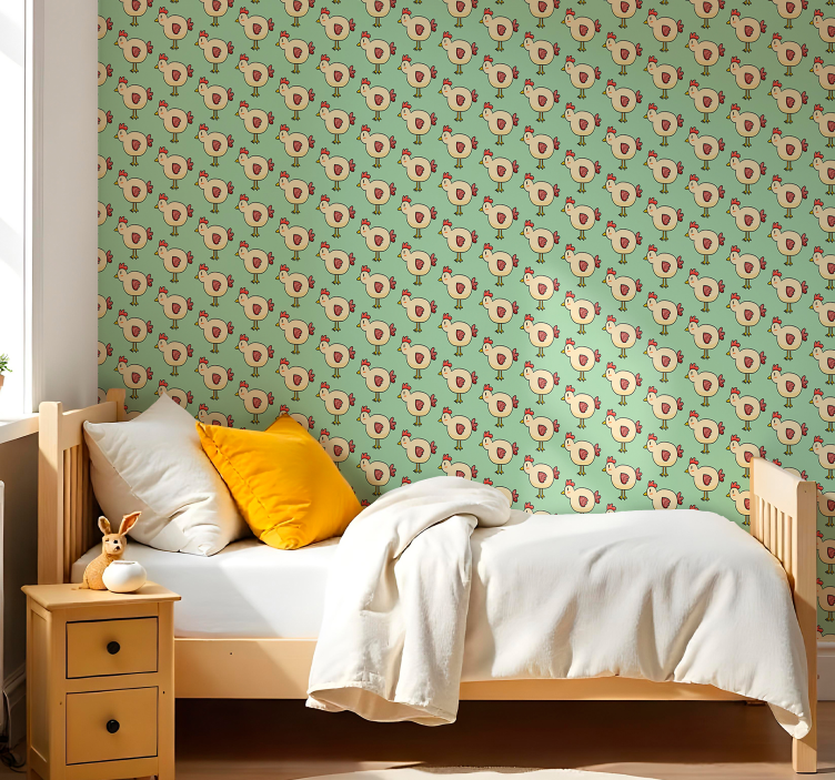 Kylling mønster tapet med dyr - TenStickers