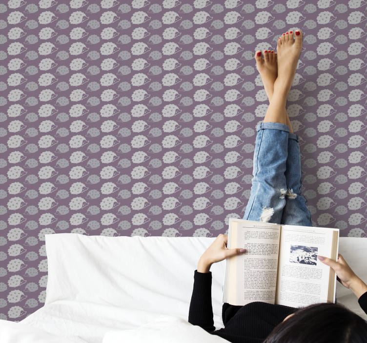 Lilla pindsvin mønster tapet med dyr - TenStickers