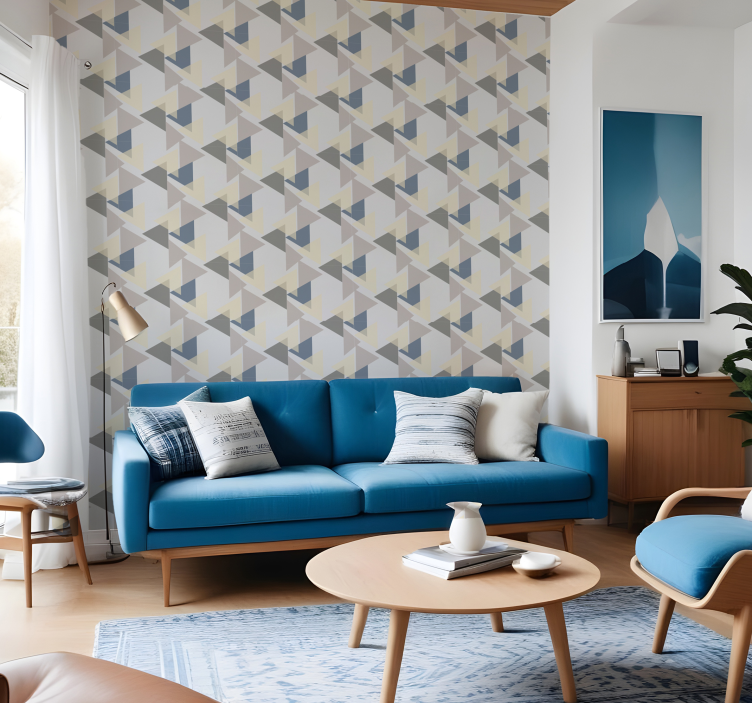 Lodrette trekanter moderne tapet - TenStickers