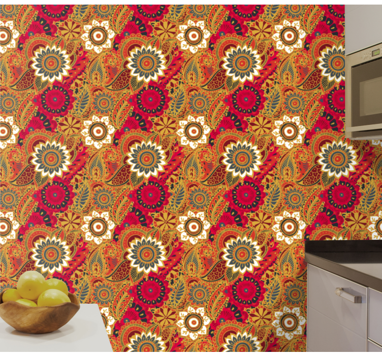 Mandala inspireret dekorativt tapet - TenStickers