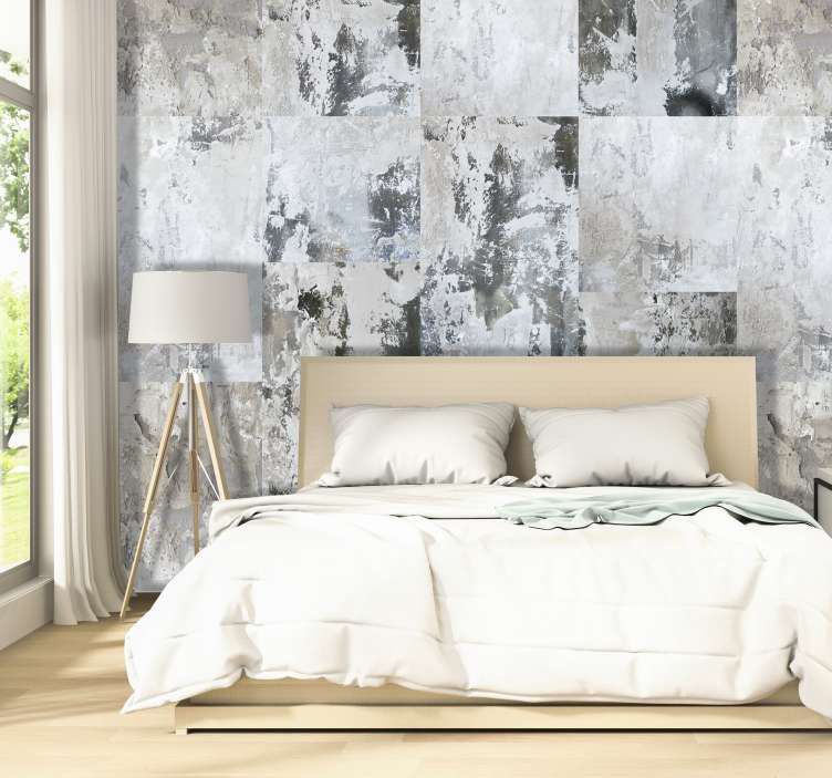 Mørk sammensætning abstrakt tapet - TenStickers