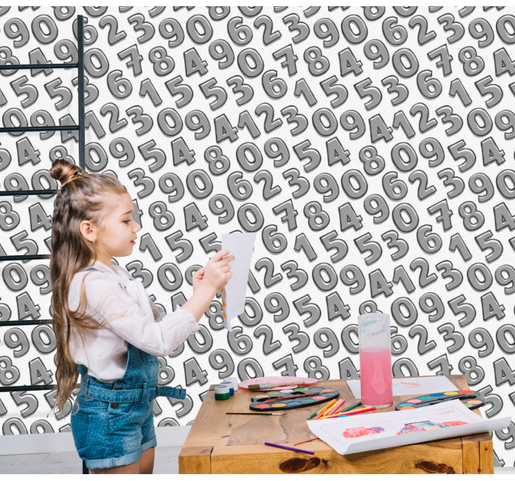 Nummerordning tapet med tekst - TenStickers