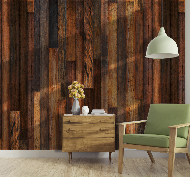 Oktober aften træ tapet stue - TenStickers