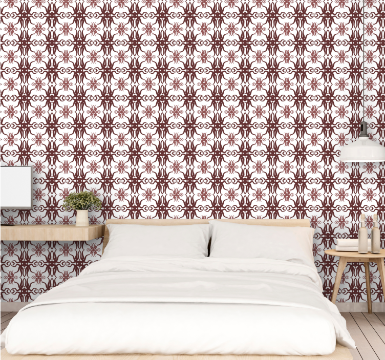 Originalt design damask stil klassisk tapet - TenStickers