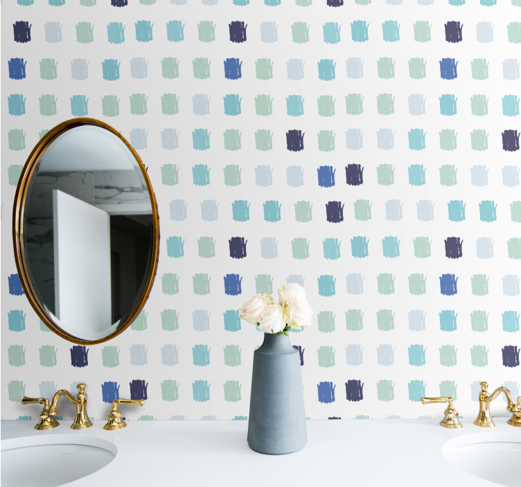 Penselstrøg prikker prikket tapet - TenStickers