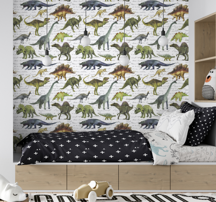 Realistiske dinosaurer børnetapet - TenStickers