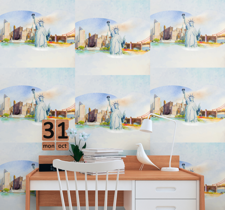 Frihedsgudinden New York kontor tapet - TenStickers