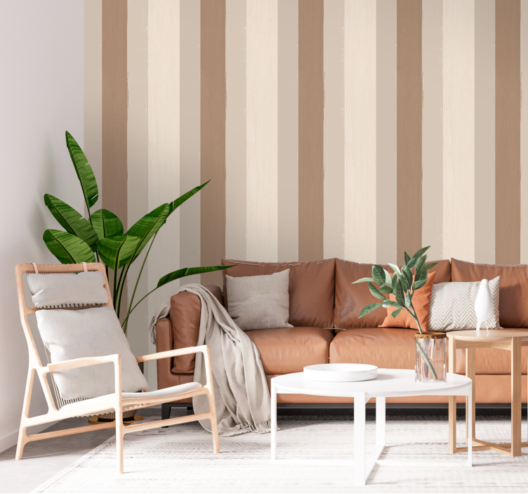 Sand farve lodret tapet - TenStickers