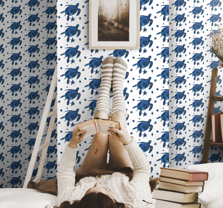 Skildpadde med galakse mønster dyr tapet - TenStickers