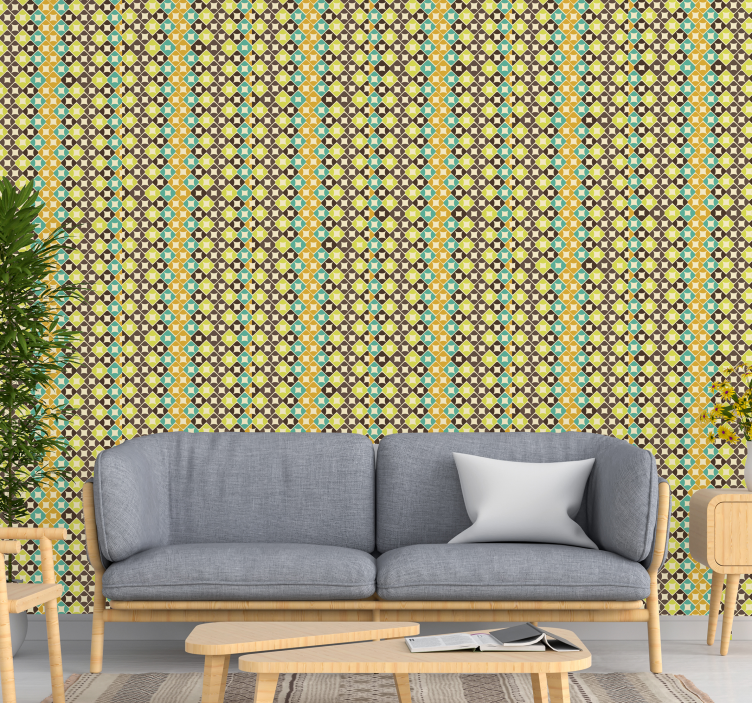 Smuk rhombus klassisk tapet - TenStickers