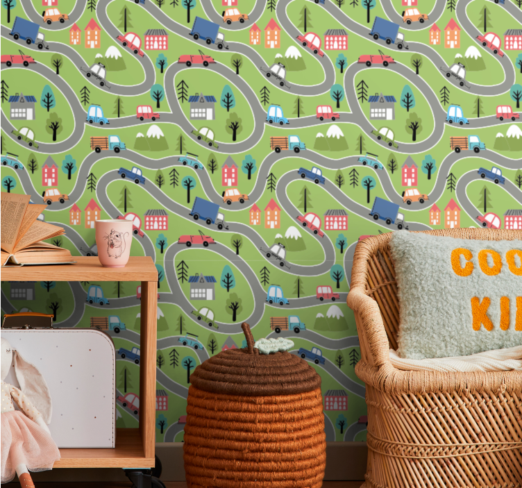 Snoede vejbillede by tapet - TenStickers