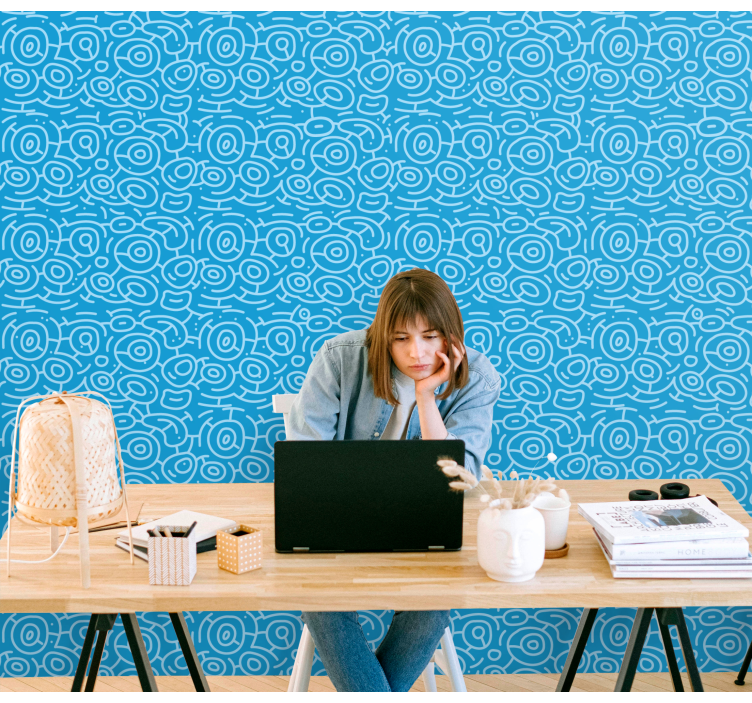 Spiral geometrisk mønster geometrisk tapet - TenStickers