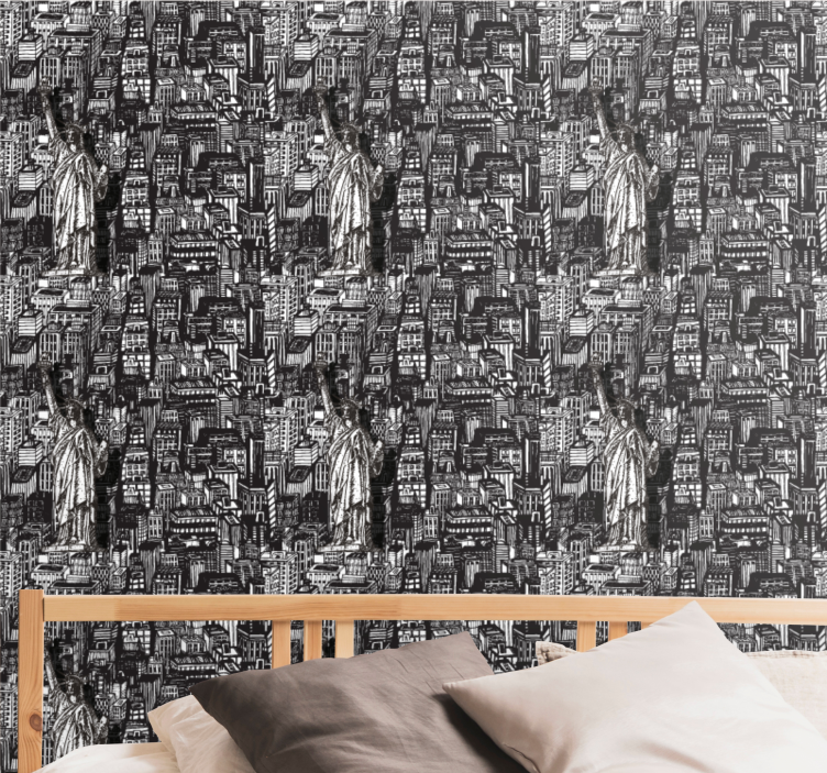 Statue urban collage by tapet - TenStickers