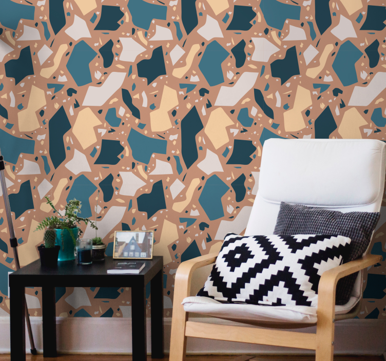 Sten mosaik kunst sten tapet - TenStickers