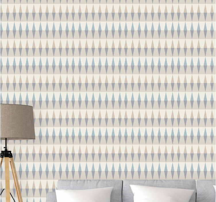 Stiliseret diamantmønster geometrisk tapet - TenStickers