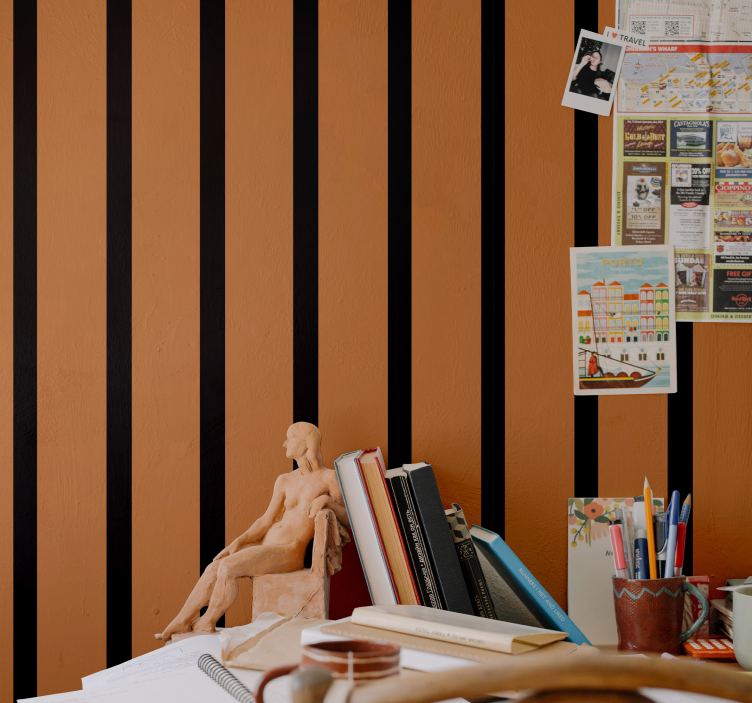 Stribet design striber tapet - TenStickers