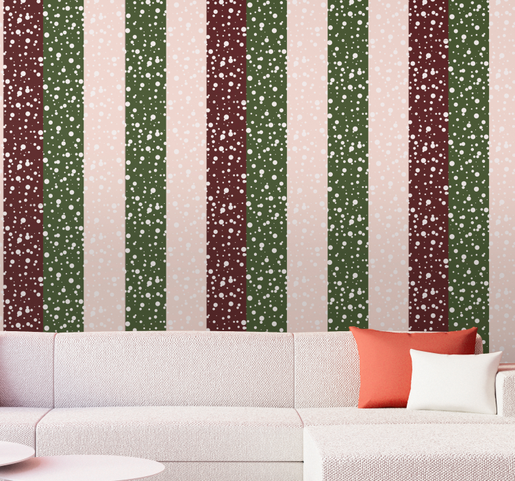 Stribet polka mønster striber tapet - TenStickers