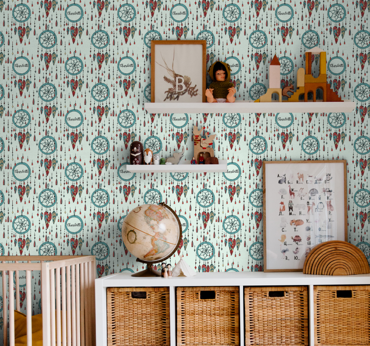 Børnetapet med navn drømmefanger - TenStickers