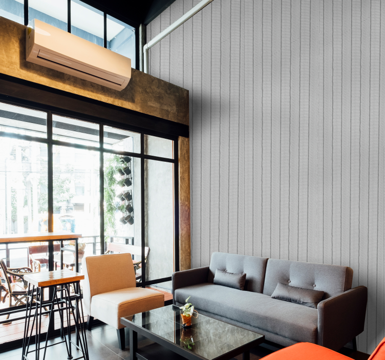 Tekstureret gråt mønster Vertikal tapet - TenStickers