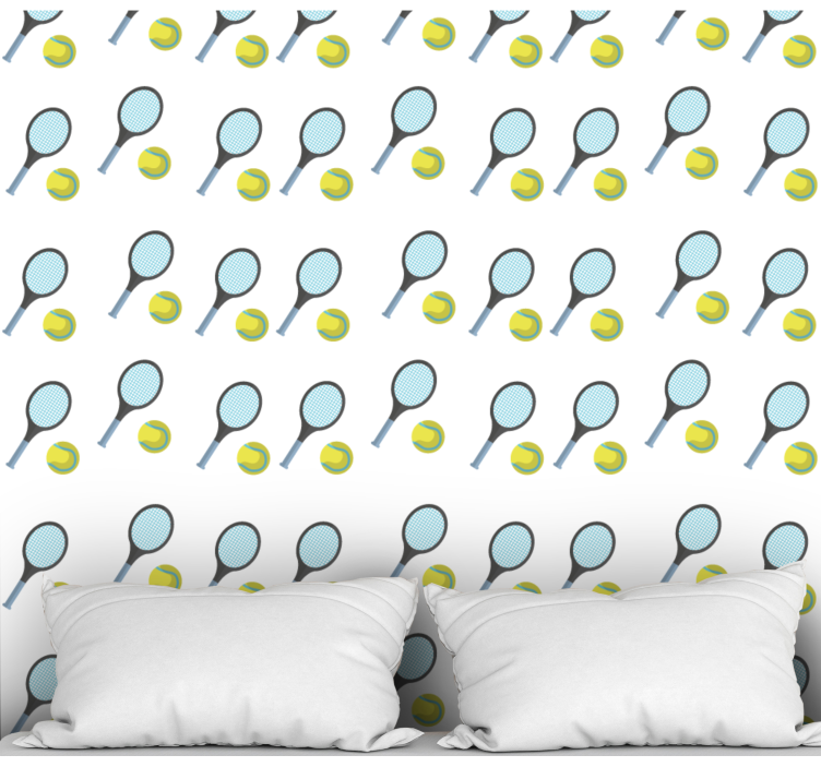 Tennisketchere og bolde personlig tapet - TenStickers