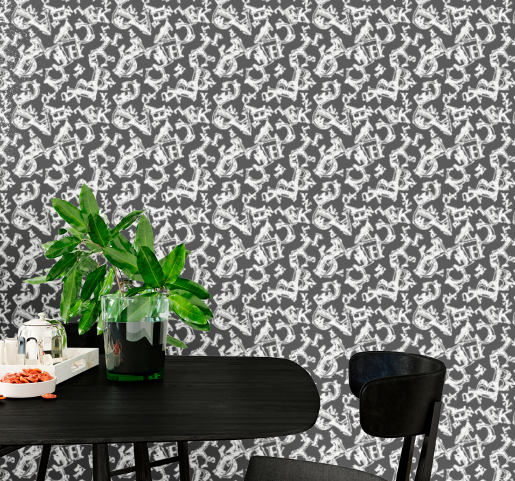 Udsmykkede ankergentagelser dekorativt tapet - TenStickers