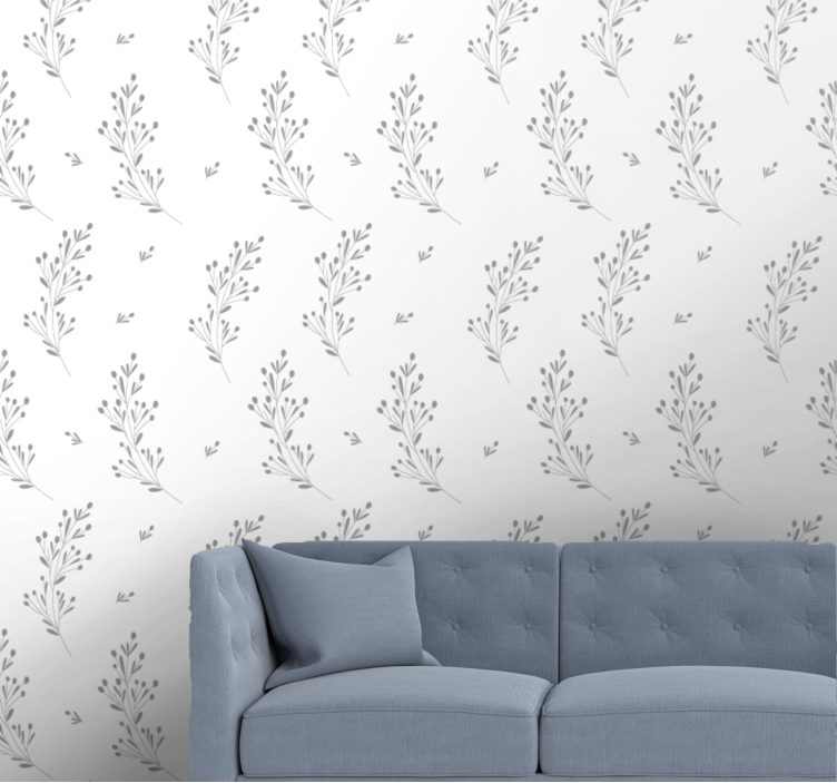 Beige blomstret elegance blomster tapet - TenStickers