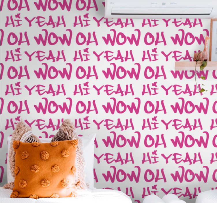 Udtryksfuldt sætningsdesign tapet med tekst - TenStickers