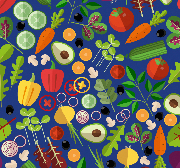 Vegetabilsk medley natur tapet - TenStickers