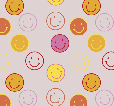 Smiley ansigter mønster personlig tapet - TenStickers