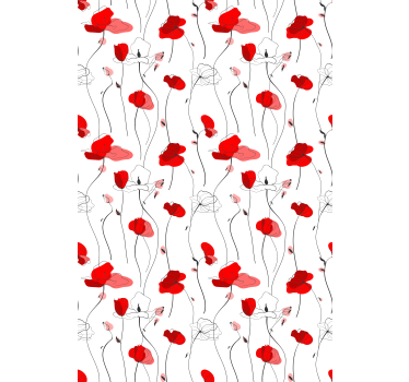 Blomster tapet poppetegninger - TenStickers