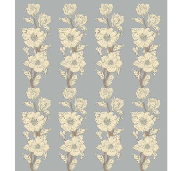 Blomster tapet ny nostalgi stil magnolia - TenStickers