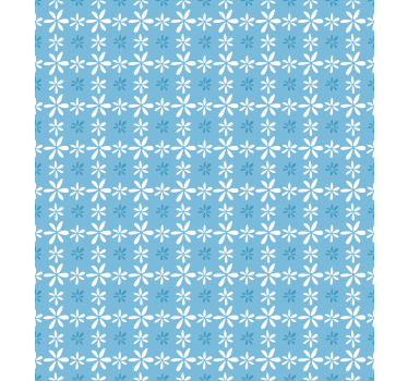 Blomster tapet hvide tusindfryd - TenStickers