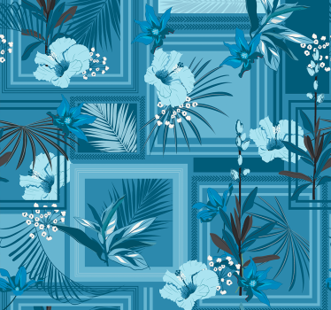 Dekorativt tapet blomsterbadeværelse - TenStickers